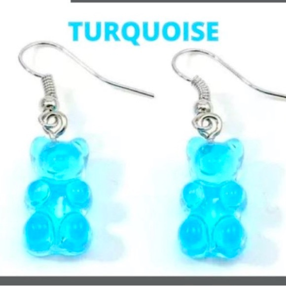 Gummy Bear Earrings  - Blue Tones - Picture 1 of 4